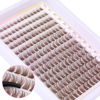 Picture of Brown Lash Clusters Wispy Natural Eyelash Clusters Eyelash Extensions 196pcs D Curl DIY Individual Lashes Extensions