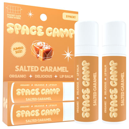 Picture of Space Camp Wellness Jumbo Lip Balm - Salted Caramel Organic Flavored Balm (2 Pack)