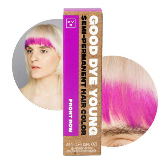Picture of Good Dye Young Semi-Permanent Hair Color (Front Row Purple) - UV Protective Temporary Tint, Lasts 15-24+ Washes - Conditioning, PPD-Free & Vegan Hair Coloring