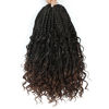 Picture of Crochet Box Braids- Boho Box Braids Crochet Braids Hair Bohomian Box Braid Crochet Hair Synthetic Braiding Hair Goddess Box Braids Crochet Hair for Black Women (10(8Packs), 1B/30)