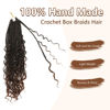 Picture of Crochet Box Braids- Boho Box Braids Crochet Braids Hair Bohomian Box Braid Crochet Hair Synthetic Braiding Hair Goddess Box Braids Crochet Hair for Black Women (10(8Packs), 1B/30)