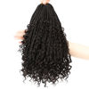 Picture of 8 Packs Crochet Box Braids- Boho Box Braids Crochet Braids Hair Bohomian Box Braid Crochet Hair Synthetic Braiding Hair 14 Inch Goddess Box Braids Crochet Hair for Black Women (14(8Packs), 4#)