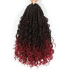 Picture of 8 Packs Crochet Box Braids- 10 Inch Bohomian Box Braid Crochet Hair Boho Box Braids Crochet Braids Hair Synthetic Braiding Hair Goddess Box Braids Crochet Hair for black women (10(8Packs), 1B/Bug)