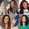 Picture of 8 Packs Crochet Box Braids- 10 Inch Bohomian Box Braid Crochet Hair Boho Box Braids Crochet Braids Hair Synthetic Braiding Hair Goddess Box Braids Crochet Hair for black women (10(8Packs), 1B/Bug)