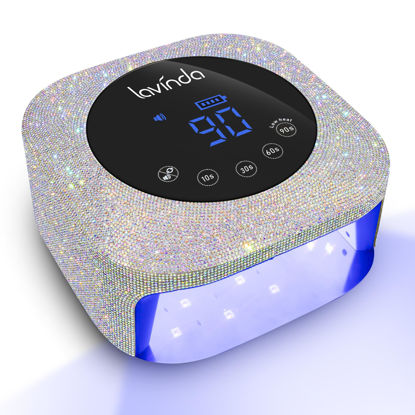 Picture of Lavinda UV LED Nail Lamp, 54W Rechargeable Cordless Nail Lamp Nail Dryer Gel Polish UV Nail Light with 4 Timer Setting, Professional Quick Dry Curing Lamp with Display Auto Sensor for Salon & Home