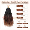 Picture of 8 Packs Goddess Box Braids Crochet Hair -12 Inch Crochet Box Braids Bohomian Braids Crochet Hair Synthetic Braiding Hair Boho Braids Crochet Hair for Black Women(1B/33/30#)