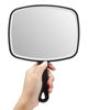Picture of OMIRO Hand Mirror, Large Black Handheld Mirror with Handle, 7.4" W x 10.3" L, Pack of 3