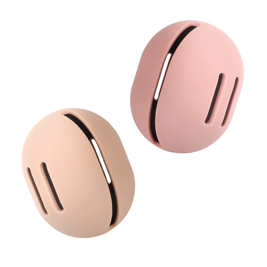 Picture of FERYES 2 PCS Makeup Sponge Holder - Shatterproof Eco-Friendly Silicone Beauty Make Up Blender Case for Travel