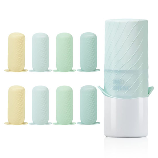 Picture of Mrsdry 8 Pack Silicone Bottle Covers, Travel Leak Locks, Elastic Sleeves for Leak Proofing Travel, Travel Size Container Silicone Sleeves, Travel Accessories for Shampoo Body Wash Skincare Bottles