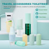 Picture of Mrsdry 8 Pack Silicone Bottle Covers, Travel Leak Locks, Elastic Sleeves for Leak Proofing Travel, Travel Size Container Silicone Sleeves, Travel Accessories for Shampoo Body Wash Skincare Bottles
