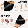 Picture of CUPID CARE 6 Pcs Triangle Powder Puff with 2 Travel Cases, Setting Powder Puffs for Face, Velour Makeup Puff for Loose Powder Body Powder, Blender Sponge Foundation Blending Sponges Beauty Tools