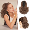 Picture of SOFEIYAN Ponytail Extension 11 inch Claw Clip Ponytail Hair Extensions Long Curly Wavy Ponytail Fluffy Clip on Pony Tails Synthetic Hairpiece for Women