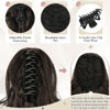 Picture of SOFEIYAN Ponytail Extension 11 inch Claw Clip Ponytail Hair Extensions Long Curly Wavy Ponytail Fluffy Clip on Pony Tails Synthetic Hairpiece for Women