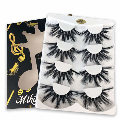 Picture of Mikiwi Lashes, 25mm Faux Mink Lashes, 6D Faux Mink Lashes, Faux Mink Eyelashes, Dramatic Lashes, 25mm Faux 3D Mink Eyelashes (6D4-06)