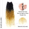 Picture of Toyotress Yanky Twist Crochet Hair - 6 Inch 8 Packs (30 Strands/Pcs) Fluffy Spring Mini Twist Passion Twist, 3 Tones Ombre Blonde Pre-Looped Crochet Braids Braiding Hair (6 Inch, OT27/613-8P)