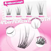 Picture of Yawamica Natural Lash Clusters Wispy Eyelash Extension 8-14mm Eyelash Clusters C Curl Individual Lashes Cluster Eyelash Extensions Waterproof DIY Lash Extension by Self