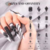 Picture of 3220Pcs Black Glass Nail Rhinestones 120Pcs Multi Shapes Flatback Gems Crystal + 3100Pcs 1.5-4mm Round Beads, Manicure Diomand Jewelry Gemstones for Nail Design Makeup Acrylic Nails Decoration
