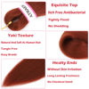 Picture of 350 Braiding Hair Cooper Red Pre Stretched Braiding Hair Professional Synthetic Hair For Braiding Hot Water Setting Yaki Texture Soft Hair Exetnsion