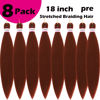 Picture of 350 Braiding Hair Cooper Red Pre Stretched Braiding Hair Professional Synthetic Hair For Braiding Hot Water Setting Yaki Texture Soft Hair Exetnsion