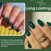 Picture of AZUREBEAUTY Nail Dip Powder Emerald Green Color, Dipping Powder French Nail Art Starter Manicure Salon DIY at Home, Odor-Free and Long-Lasting, No Need Nail Lamp Curing, 1 Oz / 28g