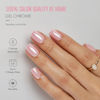 Picture of SHANGMENG Pink Chrome Press on Nails Square - Soft Gel Valentines Glazed Press on Nails Short for Women Gift, Glossy Stick on Nails with Glue in 16 Sizes - 32 Reusable Fake Nails, Aurora Light Pink