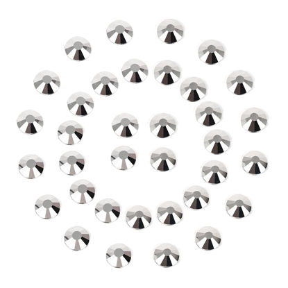 Picture of 1440Pcs Silver Crystal Rhinestones,Glass Flatback Rhinestones Gemstones Small for Nail Face Makeup Art Crafts Clothes Decoration -(SS8,2.4mm,Silver)