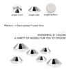 Picture of 1440Pcs Silver Crystal Rhinestones,Glass Flatback Rhinestones Gemstones Small for Nail Face Makeup Art Crafts Clothes Decoration -(SS8,2.4mm,Silver)