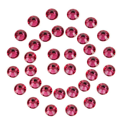 Picture of 1440Pcs Rose Crystal Rhinestones,Glass Flatback Rhinestones Gemstones for Nail Face Makeup Art Crafts Clothes Decoration -(SS12,3.0mm,Rose)