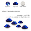 Picture of 1440Pcs Jet Ab Crystal Rhinestones,Glass Flatback Rhinestones Gemstones Mini for Nail Face Makeup Art Crafts Clothes Decoration -(SS4,1.6mm,Jet Ab)