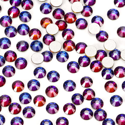 Picture of 1440Pcs Blue Blaze Crystal Rhinestones,Glass Flatback Rhinestones Mini Gemstones for Nail Face Makeup Art Crafts Clothes Decoration-(SS4,1.6mm,Blue Blaze)