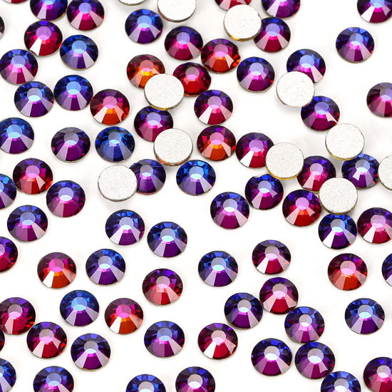 Picture of 1440Pcs Blue Blaze Crystal Rhinestones,Glass Flatback Rhinestones Mini Gemstones for Nail Face Makeup Art Crafts Clothes Decoration-(SS4,1.6mm,Blue Blaze)