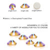 Picture of 1440Pcs Topaz Ab Crystal Rhinestones,Glass Flatback Rhinestones Gemstones Mini for Nail Face Makeup Art Crafts Clothes Decoration -(SS8,2.4mm,Topaz Ab)