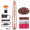 Picture of Portable Nail Drill Electric Nail File Professional 20000 RPM Manicure Pedicure Machine Nail File Drill Kit with Sanding Bands,Nail Drill Bits and Brushes for Acrylic Gel Nails(Gold)