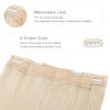 Picture of WENNALIFE Wire Hair Extensions (Increase 50% Lifespan) Real Human Hair 20 inch 110g Platinum Blonde Remy Wire Hair Extensions Invisible Transparent Fish Line Straight Real Hair Extensions
