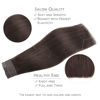 Picture of WENNALIFE Wire Hair Extensions (Increase 50% Lifespan) Real Human Hair 18 inch 95g Light Dark Brown Remy Wire Hair Extensions Invisible Transparent Fish Line Straight Real Hair Extensions