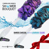 Picture of Loofah-Charcoal Back-Scrubbers Color-2-Pack-by-Shower-Bouquet: Long-Handle Bath-Sponge-Brushes with Extra Large Soft Mesh for Men & Women - Exfoliating Full Pure Cleanse in Bathing Accessories