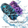 Picture of Loofah-Charcoal Back-Scrubbers Color-2-Pack-by-Shower-Bouquet: Long-Handle Bath-Sponge-Brushes with Extra Large Soft Mesh for Men & Women - Exfoliating Full Pure Cleanse in Bathing Accessories