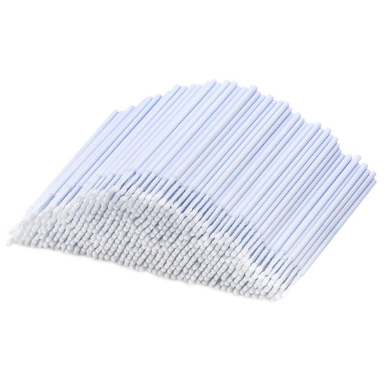 Picture of Tbestmax 500 Pcs Disposable Micro Applicator Brush Micro Swabs, Eye Lashes Mascara Wands for Eyelash Extension White