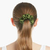 Picture of LilySilk Silk Hair Scrunchy, 100% Mulberry Silk Ponytail Holder, Frizz & Breakage Prevention, No Damage, Dark Green, 1 Count