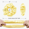 Picture of LILYSILK Silk Hair Scrunchies/Ties for Frizz & Breakage Prevention, 100% Mulberry, No Damage, Elastic ponytail Holders, 1Pc, Gold