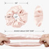 Picture of LILYSILK Silk Hair Scrunchies/Ties for Frizz & Breakage Prevention, 100% Mulberry, No Damage, Elastic ponytail Holders, 1Pc, Pale Pink