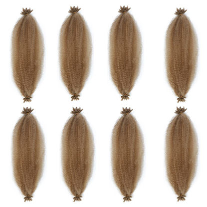 Picture of 12 Inch Pre-Separated Springy Afro Twist Hair 8 Packs Pre-Fluffy Natural Curls are Perfect for Marley Crochet Hair Suitable for Black Women (27#, 12 Inch)