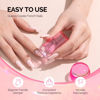 Picture of MelodySusie French Nail Stamper, Nail Stamper Kit, Silicone Nail Stamp, Long and Short Stampers with Scrapers, 4PCS Nail Stamper Tool for French Manicure DIY Home Nail Design Salon, Pink