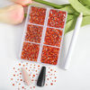 Picture of Beadsland 7200pcs Flatback Rhinestones,Orange Rhinestones Nail Gems Round Crystal Rhinestones for Crafts,Mixed 6 Sizes with Wax Pencil Kit, SS3-SS10,Hyacinth/Orange