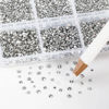 Picture of Beadsland 7200pcs Flatback Rhinestones,Silver Rhinestones Nail Gems Round Crystal Rhinestones for Crafts,Mixed 6 Sizes with Wax Pencil Kit, SS3-SS10,Silver Hematite