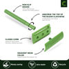 Picture of ZOMCHI Double Edge Close Comb Safety Razor with Stand, Shaving Razor for Men with 10 Safety Razor Blades, Reusable Single Blade DE Metal Razor - Fern Green