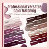 Picture of MEFA 19 Pcs Gel Nail Polish Kit with U V Light, 12 Colors Fall Gel Nail Polish Set Burgundy Red Champagne Gold Glitter Gel Soak Off Purple Manicure Tools Beginners Salon Art Nails Art DIY for Women