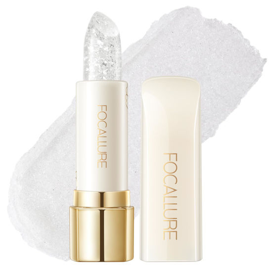 Picture of FOCALLURE Moisturizing Lipstick,Transparent Lip Balm,Hydrating Clear Lip Balm with Creamy Texture,Long Lasting Lip Stain,Rock Crystal Quartz