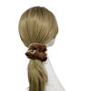 Picture of 2 Pcs Brown Color Large Size Velvet Scrunchies for Women Hair Ties