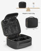 Picture of Vlando Medium Makeup Cosmetic Organizer Case Portable Storage Bag with Adjustable Dividers for Makeup Brushes Girls Women Friend Black